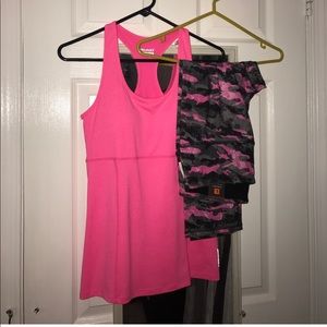 Pink workout outfit